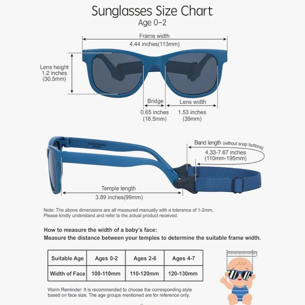 Cocosand Baby Sunglasses with Strap